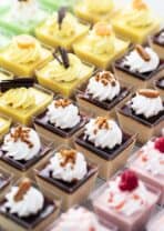 Small dessert tapas for catering buffets